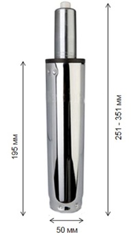 Газ лифт хромированный L100